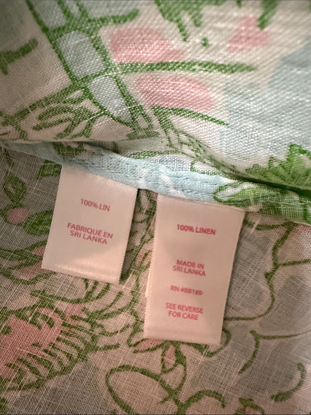 Lilly Pulitzer Blue Green Pink Tropical Print Button-Up Blouse - Picture 9 of 9